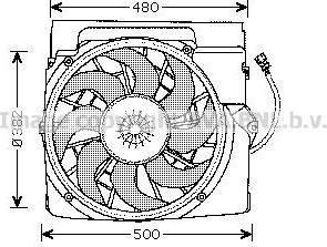 Prasco BW7511 вентилятор, охлаждение двигателя на 3 (E36)