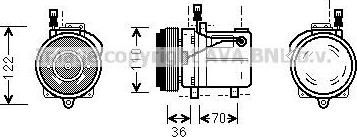 Prasco BWAK060 компрессор, кондиционер на 3 (E36)