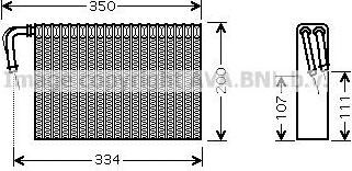 Prasco BWV305 испаритель, кондиционер на 5 Touring (E39)