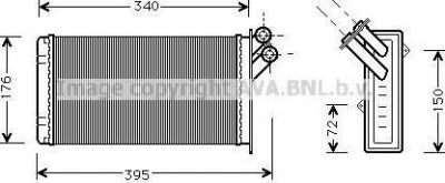 Prasco CN6129 теплообменник, отопление салона на PEUGEOT EXPERT фургон (222)