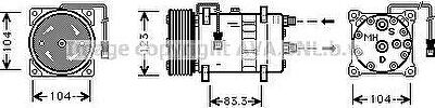 Prasco CNK023 компрессор, кондиционер на PEUGEOT 405 I Break (15E)