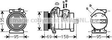 Prasco CRK130 компрессор, кондиционер на CHRYSLER 300 C Touring (LX)