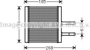 Prasco CT6042 теплообменник, отопление салона на CHEVROLET AVEO Наклонная задняя часть (T250, T255)