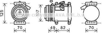 Prasco CTK039 компрессор, кондиционер на CHEVROLET SPARK (M300)