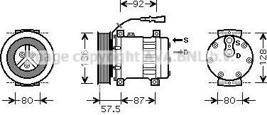 Prasco DFAK033 компрессор, кондиционер на DAF CF 85