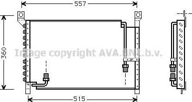 Prasco DN5167 конденсатор, кондиционер на NISSAN 300 ZX (Z32)
