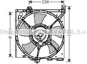 Prasco DN7520 вентилятор, охлаждение двигателя на NISSAN 100 NX (B13)