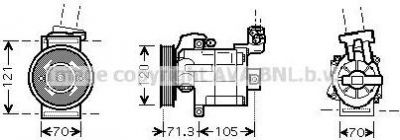 Prasco DNK306 компрессор, кондиционер на NISSAN MICRA III (K12)