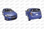 Prasco DW3283013 крыло на CHEVROLET AVEO седан (T300)