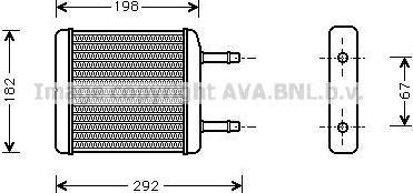 Prasco DW6024 теплообменник, отопление салона на DAEWOO MATIZ (KLYA)