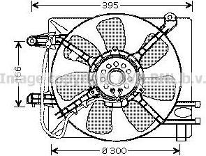 Prasco DW7505 вентилятор, охлаждение двигателя на DAEWOO MATIZ (KLYA)