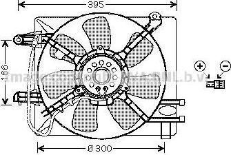 Prasco DW7517 вентилятор, охлаждение двигателя на DAEWOO MATIZ (KLYA)