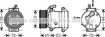 Prasco DWK095 компрессор, кондиционер на SSANGYONG REXTON (GAB_)