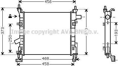 Prasco FD2373 радиатор, охлаждение двигателя на FORD KA (RB_)