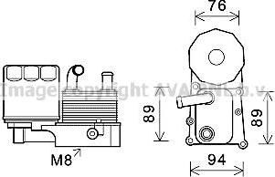 Prasco FD3598 масляный радиатор, двигательное масло на FORD FOCUS (DAW, DBW)