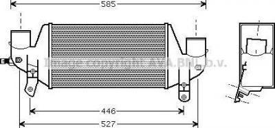 Prasco FD4313 интеркулер на FORD FIESTA фургон (JV_)