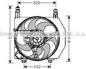 Prasco FD7525 вентилятор, охлаждение двигателя на FORD FIESTA IV (JA_, JB_)