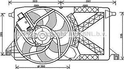 Prasco FD7544 вентилятор, охлаждение двигателя на FORD TRANSIT c бортовой платформой/ходовая часть