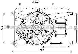 Prasco FD7554 вентилятор, охлаждение двигателя на FORD MONDEO IV седан (BA7)