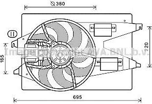 Prasco FD7555 вентилятор, охлаждение двигателя на FORD MONDEO III седан (B4Y)