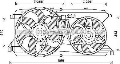 Prasco FD7579 вентилятор, охлаждение двигателя на FORD TRANSIT c бортовой платформой/ходовая часть