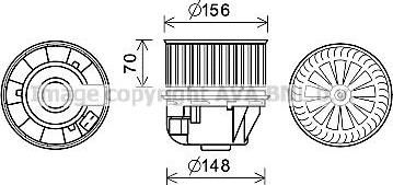 Prasco FD8613 электродвигатель, вентиляция салона на FORD FOCUS C-MAX