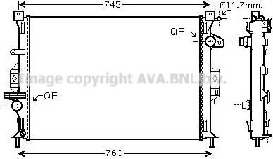 Prasco FDA2422 радиатор, охлаждение двигателя на VOLVO V70 III (BW)