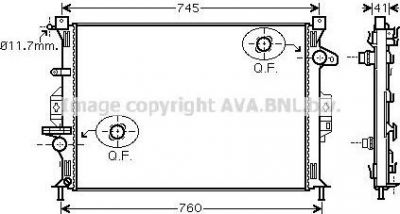 Prasco FDA2424 радиатор, охлаждение двигателя на FORD MONDEO IV седан (BA7)