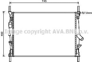 Prasco FDA2589 радиатор, охлаждение двигателя на FORD TRANSIT c бортовой платформой/ходовая часть