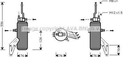 Prasco FDD293 осушитель, кондиционер на FORD ESCORT VII седан (GAL, AFL)