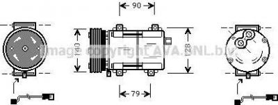 Prasco FDK288 компрессор, кондиционер на FORD FIESTA IV (JA_, JB_)