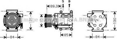 Prasco FDK402 компрессор, кондиционер на FORD FIESTA IV (JA_, JB_)