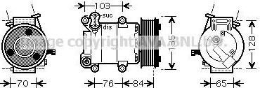 Prasco FDK418 компрессор, кондиционер на FORD TRANSIT c бортовой платформой/ходовая часть