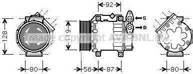 Prasco FDK431 компрессор, кондиционер на FORD FOCUS II седан (DA_)