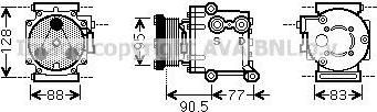 Prasco FDK434 компрессор, кондиционер на FORD FUSION (JU_)