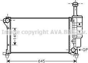 Prasco FT2335 радиатор, охлаждение двигателя на FIAT PANDA Van (169)