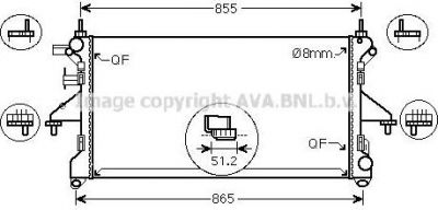 Prasco FT2453 радиатор, охлаждение двигателя на FIAT DUCATO фургон (250, 290)