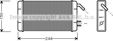 Prasco FT6082 теплообменник, отопление салона на FIAT 128 купе (128_)