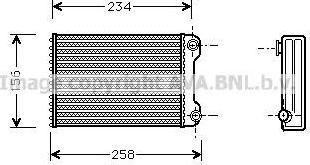 Prasco FT6242 теплообменник, отопление салона на FIAT PUNTO (188)