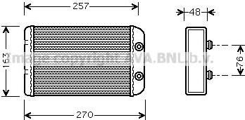 Prasco FT6254 теплообменник, отопление салона на FIAT BRAVO II (198)