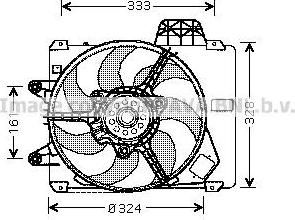 Prasco FT7286 вентилятор, охлаждение двигателя на FIAT PUNTO (176)