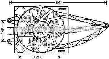 Prasco FT7526 вентилятор, охлаждение двигателя на FIAT PANDA (169)