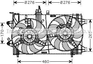 Prasco FT7561 вентилятор, охлаждение двигателя на FIAT PUNTO (188)