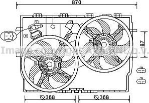 Prasco FT7587 вентилятор, охлаждение двигателя на FIAT DUCATO фургон (250, 290)