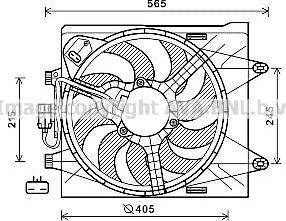 Prasco FT7605 вентилятор, охлаждение двигателя на FIAT PANDA VAN (312_, 312)