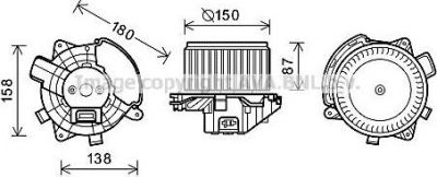 Prasco FT8409 электродвигатель, вентиляция салона на FIAT BRAVO II (198)