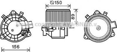 Prasco FT8417 электродвигатель, вентиляция салона на FIAT STILO (192)