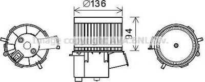 Prasco FT8434 электродвигатель, вентиляция салона на FIAT PANDA (169)