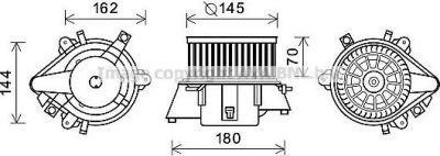 Prasco FT8437 электродвигатель, вентиляция салона на FIAT DOBLO вэн (223, 119)