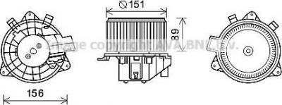 Prasco FT8439 электродвигатель, вентиляция салона на FIAT BRAVO II (198)